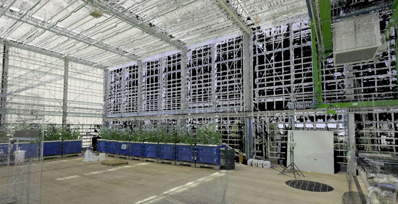 LiDAR scan of glasshouse LiDAR scan of glasshouse